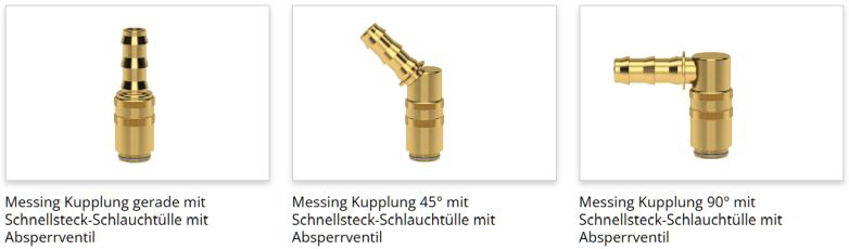 CB-Technik Push Lock Kupplung Form H mit Ventil