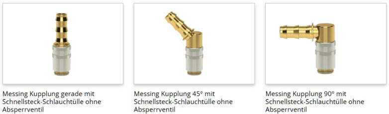 CB-Technik Push Lock Kupplung Form H ohne Ventil