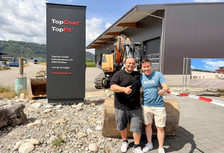 Topcoat v.l. Marcel Steger und Architekt Dominik Franzi